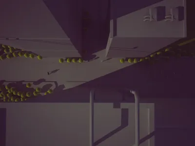 A Game of Shadows c4d cinema 4d low poly render