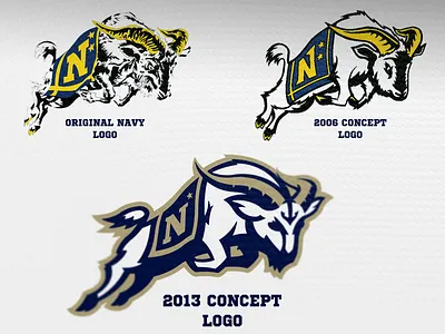 Navy Midshipmen Then and Now logo midshipmen naval navy ncaa ram sports