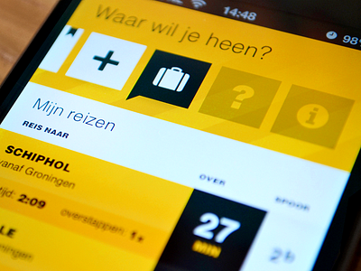 SnelTrein interface design: My travels design interface mobile public transport ui ux