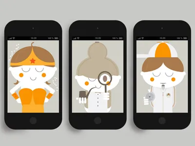 Aunt Mabel corporate id digital design illustration