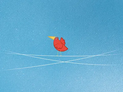 Just, don't look down! bird illustration vertigo