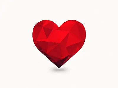 Poly Heart heart poly polygon red triangles