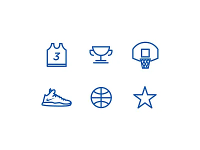 Basketball Icons basketball glyphs icons illustration minimal nba sports