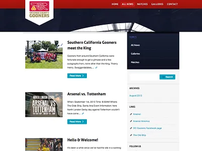 ocgooners.com arsenal arsenal america arsenalfc football orange county gooners web design web development