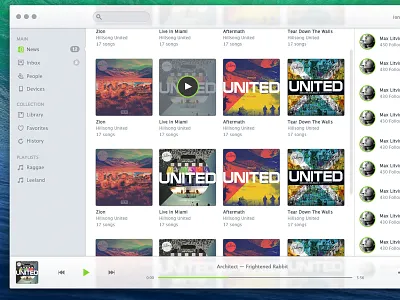 Music Player Concept app concept mac mavericks music os player x