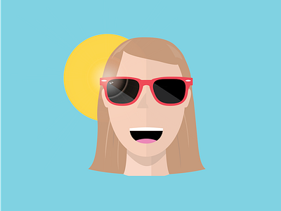 Claire flat illustration portrait summer