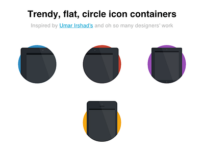 Made with CSS only -- no images circle css flat icons ipad iphone trendy ui