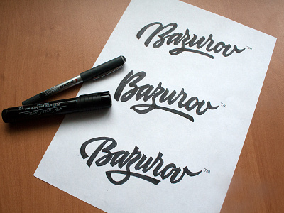 Bazurov pathfinder calligraphy et lettering font logo type