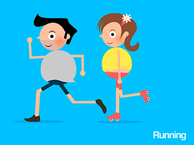 Running design illustration minimalist