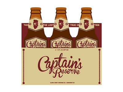 Captain's Reserve Packaging beer branding illustration