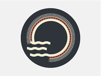 Shores of Knowledge clean logo ocean shore shores simple sun