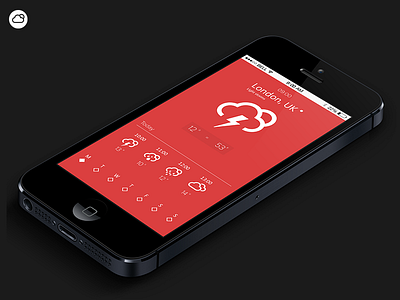 Weather iOS7 app flat ios7 ui ux weather