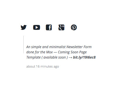 Social Twitter Feed feed icons minimal social tweet twitter ui