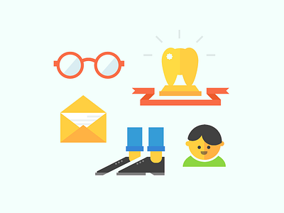 Dental company icons dental envelope foot glasses graphic design icon illustration man teeth