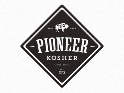 Pioneer Kosher brand branding icon logo logodesign mark type typography