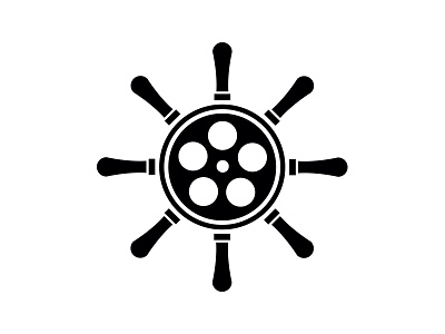 Navy Yard Films Logo aquatic black branding film icon identity nautical navy navy yard ship wheel wheel