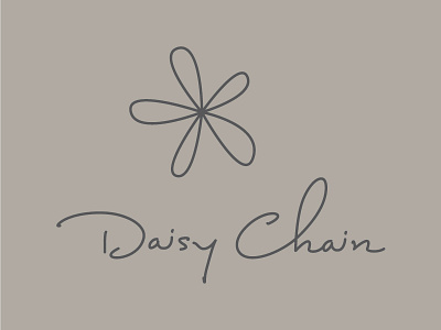 Daisy Chain Logo branding daisy drawn handwritten illustration logo script typography