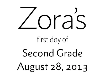 2nd Grade metro nova type typography zora