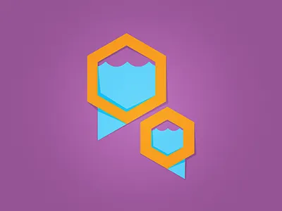 H20 badge bubble icon logo