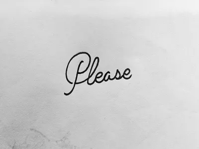 Please hand lettering illustration word