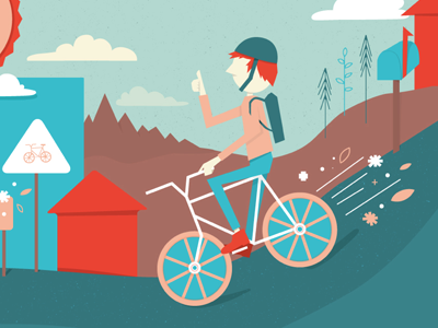 Bike Illustration for Annual Manual bike editorial illustration inlander pnw