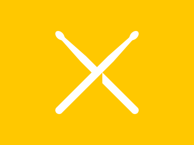 Drum sticks drum grindcore long shadow minimal pictogram simple sticks