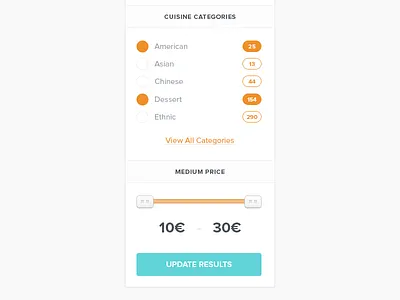 Filter Results cibando filter flat photoshop results search ui user interface ux web web design