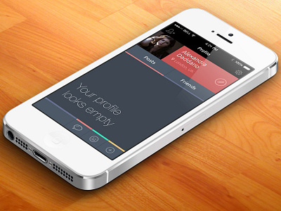 User profile app dark flat ios iphone profile ui user