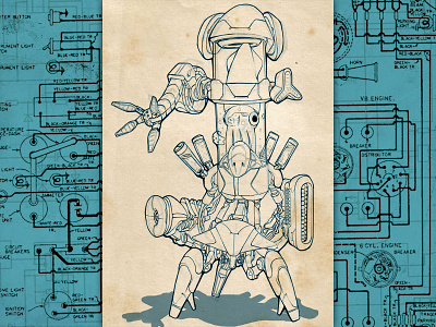 Visitor From The Deep alien mech robot squid tripod weapon