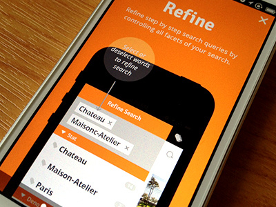 iPhone App app flat ios iphone orange search tutorial