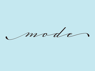 Mode Lettering apparel calligraphy connected drop terminals fashion lettering logo pointed nib script