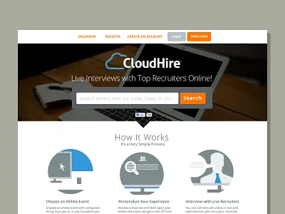 Landing page icons illustrations web app