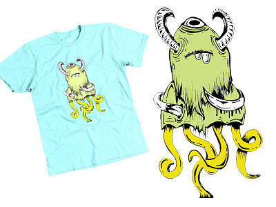 800 600 Tent drawing illustration monster t shirt