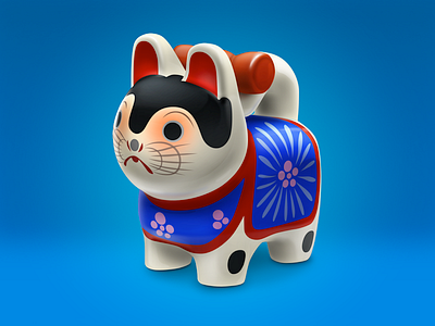 Inuhariko icon dog icon japan lucky charm toy