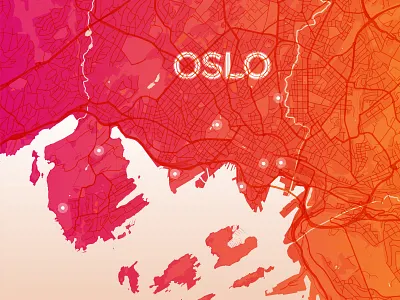 Oslo map norway oslo vector