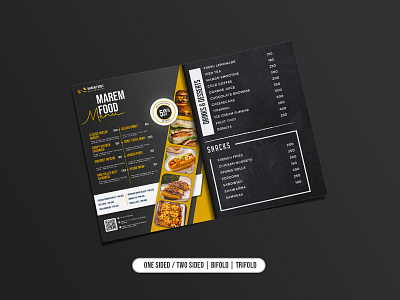 Creative Menu Bifold Brochure Design app design bifold menu brand identity branding corporate menu design creative menu design food menu food poster graphic design illustration logistic logo menu menu board menu brochure menu design minimal trifold menu ui vector