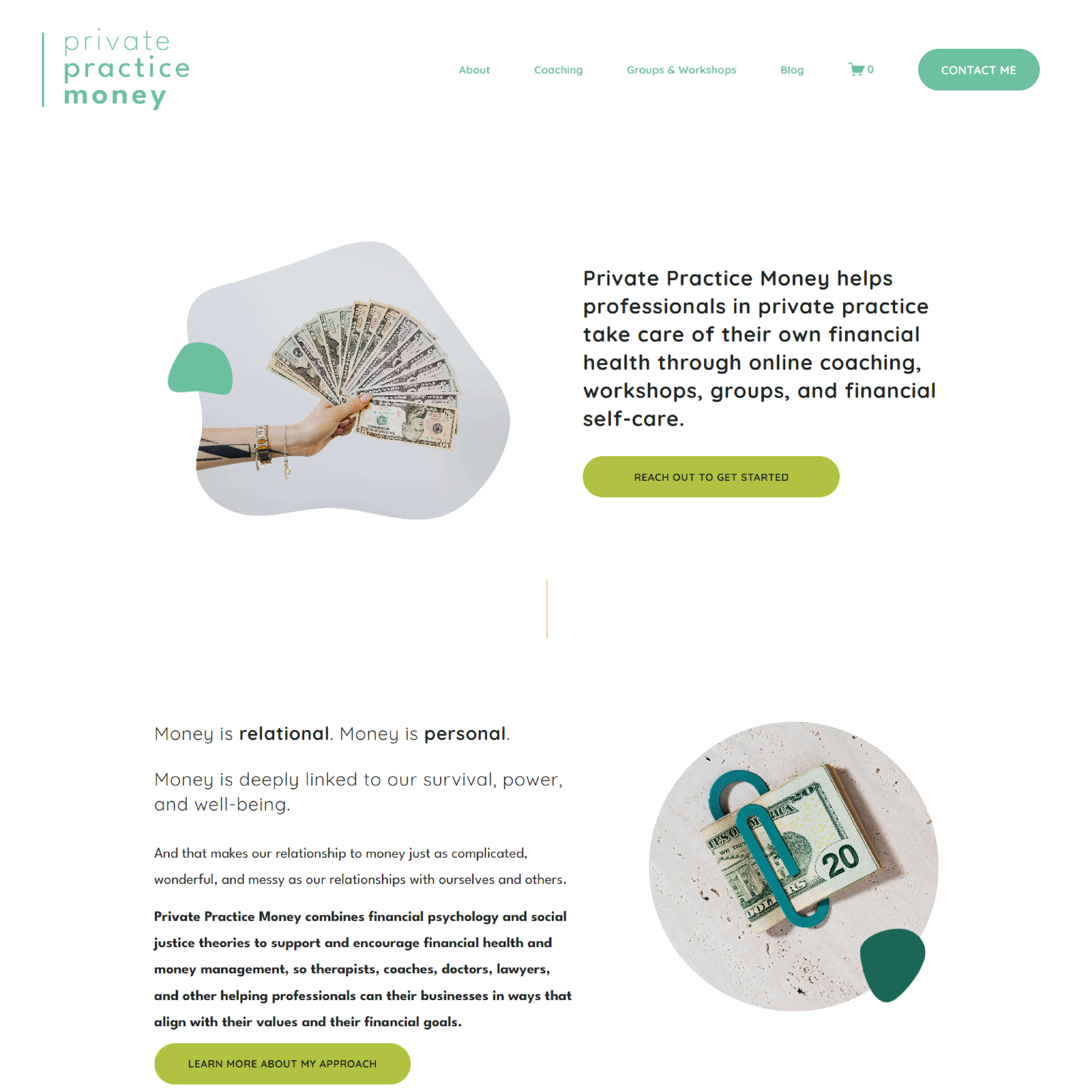 Private Practice Money brand design branding design graphic design logo design website design