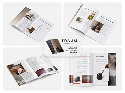 TRAUM Fragrances A4 Product Catalogue Design a4 booklet brochure brochure design candle flyer fragrance indesign layout luxury magazine print print design product brochure product catalog product catalogue product guide scented candle typography usletter