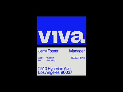 Viva: business card agency agency business card brand branding business card design graphic design identity logo polygraph polygraphy typography