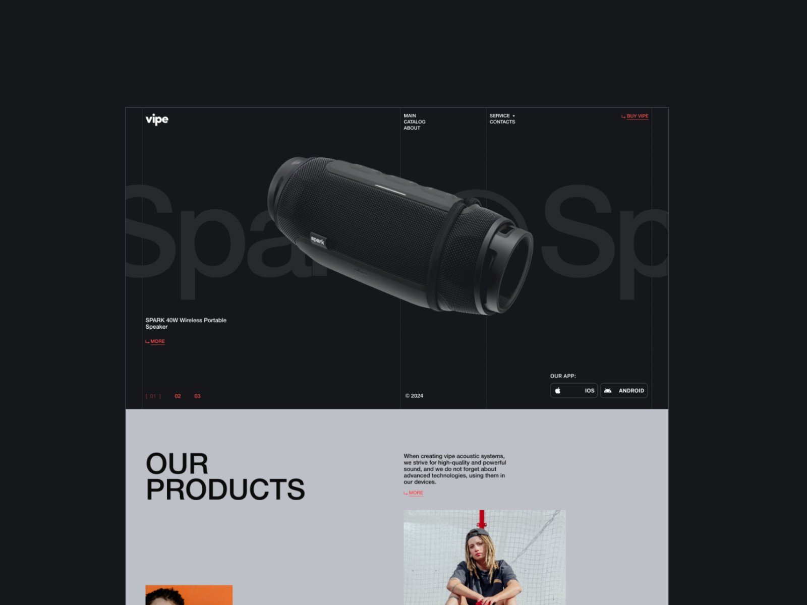 Vipe redesign animation dark desk desktop interface ui vipe web