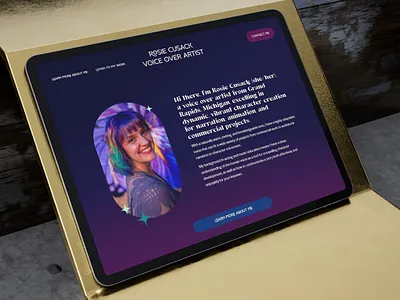 Rosie Cusack Voice Over Artist design graphic design ui website design