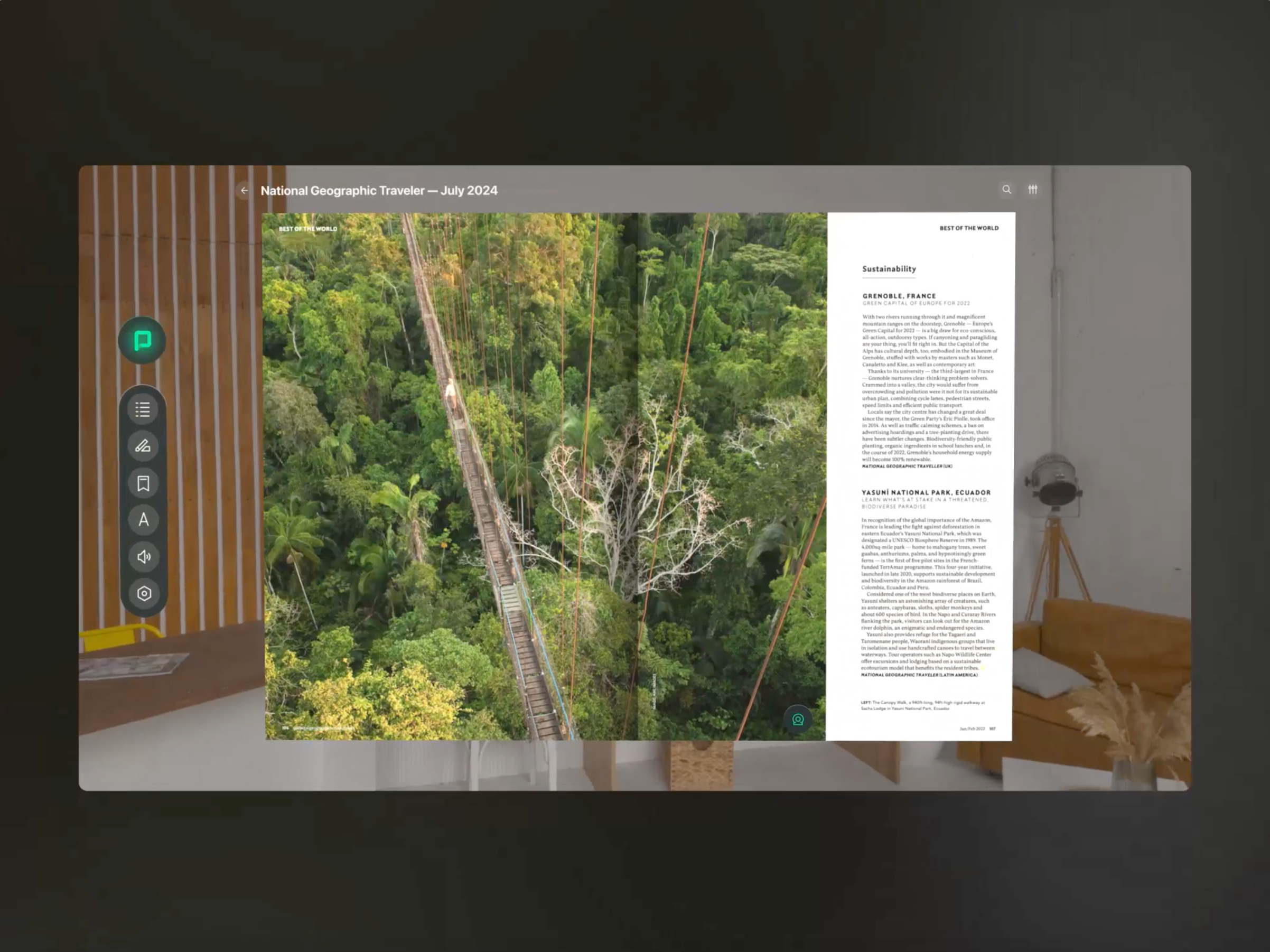 Example of Virtual Reality AR News Article App