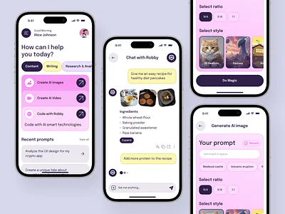 AI Chatbot Mobile App app app design app interfaces best app design best ui chatbot design mobile mobile app design mobile app ui mobile ui mobile ui design mobile ux modern app ui modern ui navbar ui ui design ui ux design ux