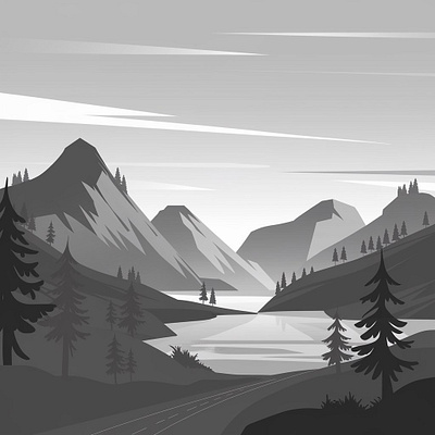 a Monochromatic Landscape landscape