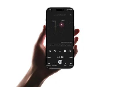 dB Mobile App db decibel design dosimeter minimalist mobil product ui ux volume