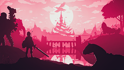 Breath of the Wild - The Legend of Zelda Landscape breath of the wild design gaming graphic design poster video games wallpaper zelda