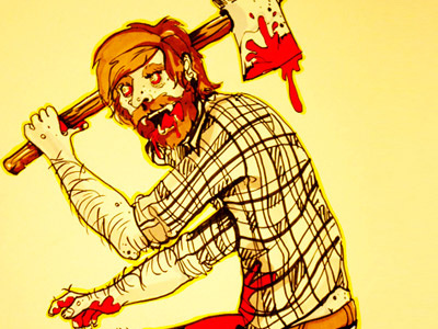 Lumberjack art blood drawing illustration lumberjack traditional