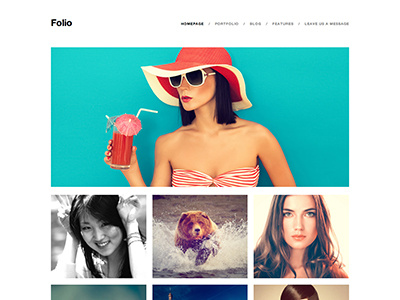 Folio blog clean minimal photography portfolio theme wordpress