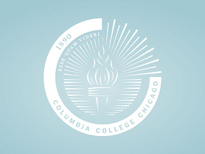 Presidential Seal crest flame light line art seal torch