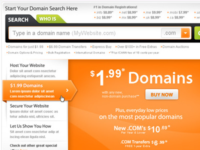 GoDaddy.com Redesign design ui userexperience userinterface ux